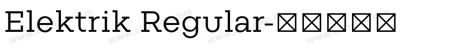 Elektrik Regular字体转换